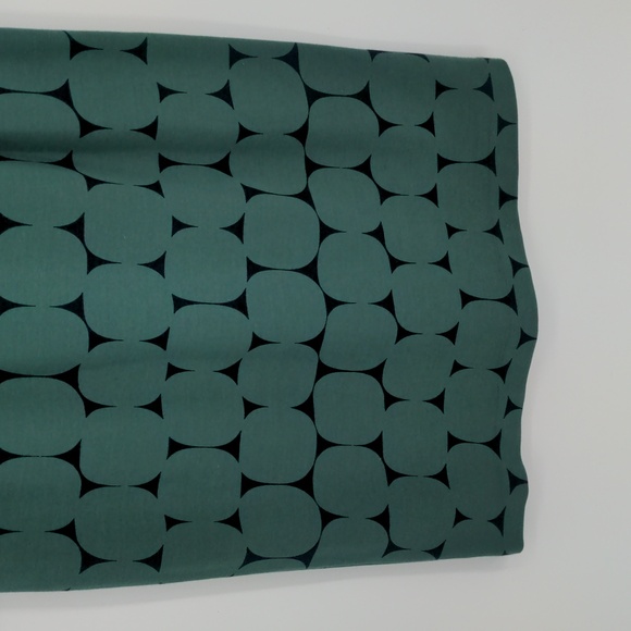 Boden Women's Midi Dress Size 4 Long Geometric Printed Blue Green Ponte - Picture 8 of 13